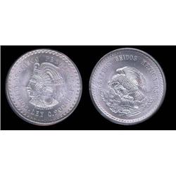 Mexico 1947 Cuauhtemoc 5 Peso Choice BU; Scarcer of the two dates, beautiful coin!