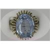 Image 1 : 10 K YELLOW GOLD LADIES GEMSTONE RING SET WITH ONE OVAL SHAPED SKY BLUE TOPAZ STONE APPROXIMATELY CT
