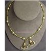 Image 1 : 18 K YELLOW GOLD LADIES PEARL AND GOLD LINK STYLE NECKLACE INCLUDING TEN 7-8MM CULTURED PEARLS PLACE