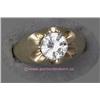 Image 1 : 10 K YELLOW GOLD MEN'S RING SET WITH A ROUND CUBIC ZIRCONIA STONE. 9.2 GRAMS.