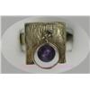 Image 1 : 8 K YELLOW GOLD (MARKED 333) LADIES ARTISTIC DESIGNED GEMSTONE RING SET WITH ONE ROUND CABOCHON STON