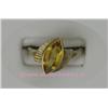 Image 1 : 10 K YELLOW GOLD LADIES GEMSTONE RING SET WITH ONE MARQUISE SHAPED TOPAZ STONE APPROXIMATELY .90 CT.