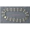 Image 1 : STERLING SILVER ART DECO STYLE LINK CHOKER NECKLACE 14 INCHES. 62.8 GRAMS. 