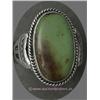 Image 1 : STERLING SILVER MEN'S RING SET WITH AN OVAL CUT TURQUOISE STONE. 8 GRAMS
