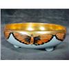 Image 1 : LIMOGES BALL FOOTED BUTTERFLY DISH WITH GOLD INTERIOR AND BUTTERFLY BAND AT RIM. 5" ROUND.