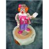 Image 1 : SIGNED CLOWN FIGURINE ON ONYX BASE ACCENTED WITH 24KT GOLD BY RON LEE '97. 6". AS AN ARTIST AND SCUL
