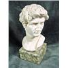 Image 1 : MARBLE AND ALABASTER BUST OF "DAVID" 9" X 3.5".