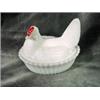Image 1 : WESTMORELAND MILK GLASS NESTING HEN 5" X 4".