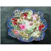 Image 1 : HANDPAINTED FLORAL DESIGN DISH WITH GOLD ACCENTS. MAKERS MARK ON BOTTOM.