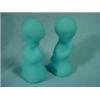 Image 1 : PAIR OF BLUE FENTON SATIN GLASS PRAYING KIDS 4"