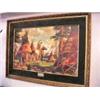 Image 1 : FRAMED AND MATTED PRINTED BY ARTIST ARNOLD FRIBERG "HER HERO" IN A NATIVE AMERICAN THEME. 29.5" X 41