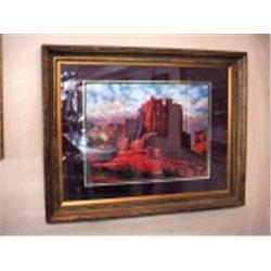 DOUBLE FRAMED, TRIPLE MATTED UNDER GLASS LIMITED EDITION LITHOGRAPH 444 OF 950 BY ARTIST ANTON RASMU