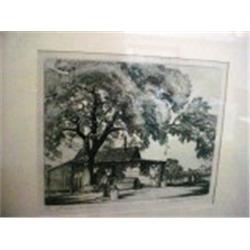 RARE LITHO BY CHARLES M. CAPPS "BE IT EVER SO HUMBLE" 5 1/2" BY 6 1/2 " ESTIMATED VALUE $1,600.