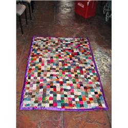 KASHAN VINTAGE PERSIAN HANDKNOTTED 120" BY 39" RUNNER