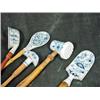 Image 1 : MEISSEN BLUE AND WHITE 5-PC KITCHEN UTENSIL SET INCLUDING SPOON, MEAT TENDERIZER, LADLE, SPATULA, AN
