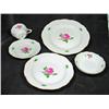 Image 1 : MEISSEN ROSE PATTERN FOUR-PC PLACE SETTING SIGNED WITH CROSSED SWORD MARKS.