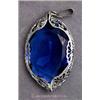 Image 1 : VINTAGE VICTORIAN STYLE PIN/PENDANT SET WITH BLUE GLASS STONE CIRCA 1930.