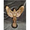 Image 1 : BRONZE STATUE OF A NATIVE AMERICAN IN FULL EAGLE CEREMONIAL DRESS 19" X 10" WINGSPAN.