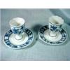 Image 1 : PAIR OF ONION PATTERN MEISSEN NEWER MARK EGG CUPS.