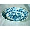 Image 1 : MEISSEN ONION PATTERN 9" OVAL VEGETABLE SERVER WITH NEWER MARK.