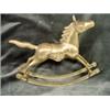 Image 1 : BRASS ROCKING HORSE STATUE 11" X 13".