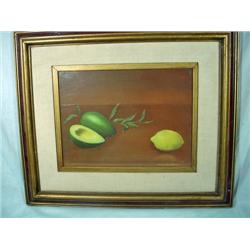 FRAMED AND MATTED OIL ON CANVAS STILL LIFE BY MICHAEL SANFRATELLO. 17" X 19"