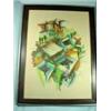 Image 1 : FRAMED AND MATTED WATERCOLOR UNDER GLASS BY R. LEPSY. 24.5" X 14".