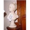 Image 1 : SIGNED CHALKWARE BUST OF WOMAN.10.5"