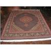 Image 1 : ORIENTAL HANDMADE TABRIZ 88" X 60" HANDWOVEN SILK AND LAMBS WOOL ORIENTAL RUG.