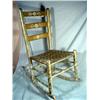 Image 1 : ANTIQUE WICKER AND WOODEN ROCKER 33" X 26".