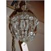 Image 1 : CRYSTAL BATHROOM CHANDELIER 12" X 9" WITH PRISMS.