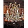 Image 1 : CRYSTAL SIX ARM CHANDELIER. 23" X 22".