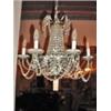 Image 1 : SIX ARM CRYSTAL BEADED CHANDELIER 23" X 22".