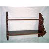 Image 1 : MAHOGANY TWO-TIER VICTORIAN ERA WALL SHELF 15.5" X 20" X 7".