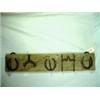 Image 1 : BARNWOOD MOUNTED HORSE SHOE STIRRUP RACK. 6" X 30".