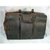 Image 1 : ANTIQUE DOCTOR BAG IN BLACK LEATHER 15" X 17"