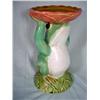 Image 1 : ANTIQUE CERAMIC FROG FIGURINE/CANDY DISH . 10"