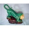 Image 1 : MAJOLICA STYLE MONKEY FIGURINE IN PORCELAIN 12" X 9".