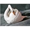 Image 1 : CZECH HANDPAINTED OPEN BODY SWAN 4.5" X 5.5".