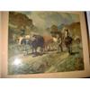 Image 1 : PRINT FRAMED UNDER GLASS BY ARTIST JENNEY JOHNSON "COVERED WAGONS". 16" X 20". 1934.