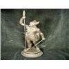 Image 1 : BRONZE-LIKE SCULPTURE OF WARRIOR 18" WITH SWORD AND SPEAR.
