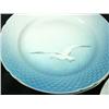 Image 1 : B & G BING AND GRONDAHL DENMARK SEAGULL ON BLUE PORCELAIN WITH EMBOSSED SCALLOPED DESIGN. 2 10" PLAT