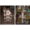 Image 1 : COMPLETE DOLL HOUSE FULLY FURNISHED INCLUDING MINIATURES, ACCESSORIES, AND DECORATED ROOMS.