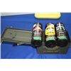 Image 1 : 3 Part Containers of Smokeless, Small Rifle, Pistol Powder and Shot Shell Powder in a Military Ammo 