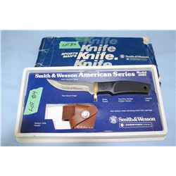 S & W American Series Model 6085 Knife & Sheath w/4" Blade