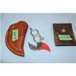 Box Cutter w/Sheath & a Leather Pouch