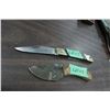 Image 1 : Hunting Knife w/3" Blade, Wood Handle & a Premiere Lockback Knife