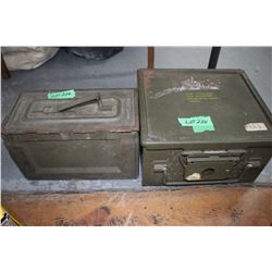 2 Military Ammo Boxes