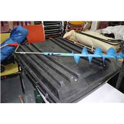 Ice Fishing Tent & an Ice Auger