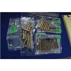 Bag of 20 Dominion 38-55 Brass; Bag of 8 - 444 Marlin Brass & Bag of 13 Kynoch 280 Brass
